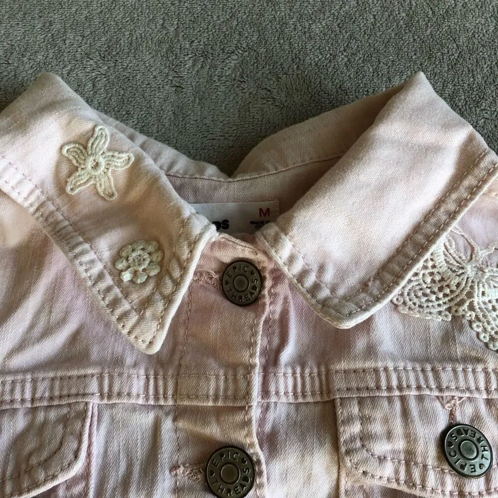 Epic Threads Girls Pink Denim Jacket